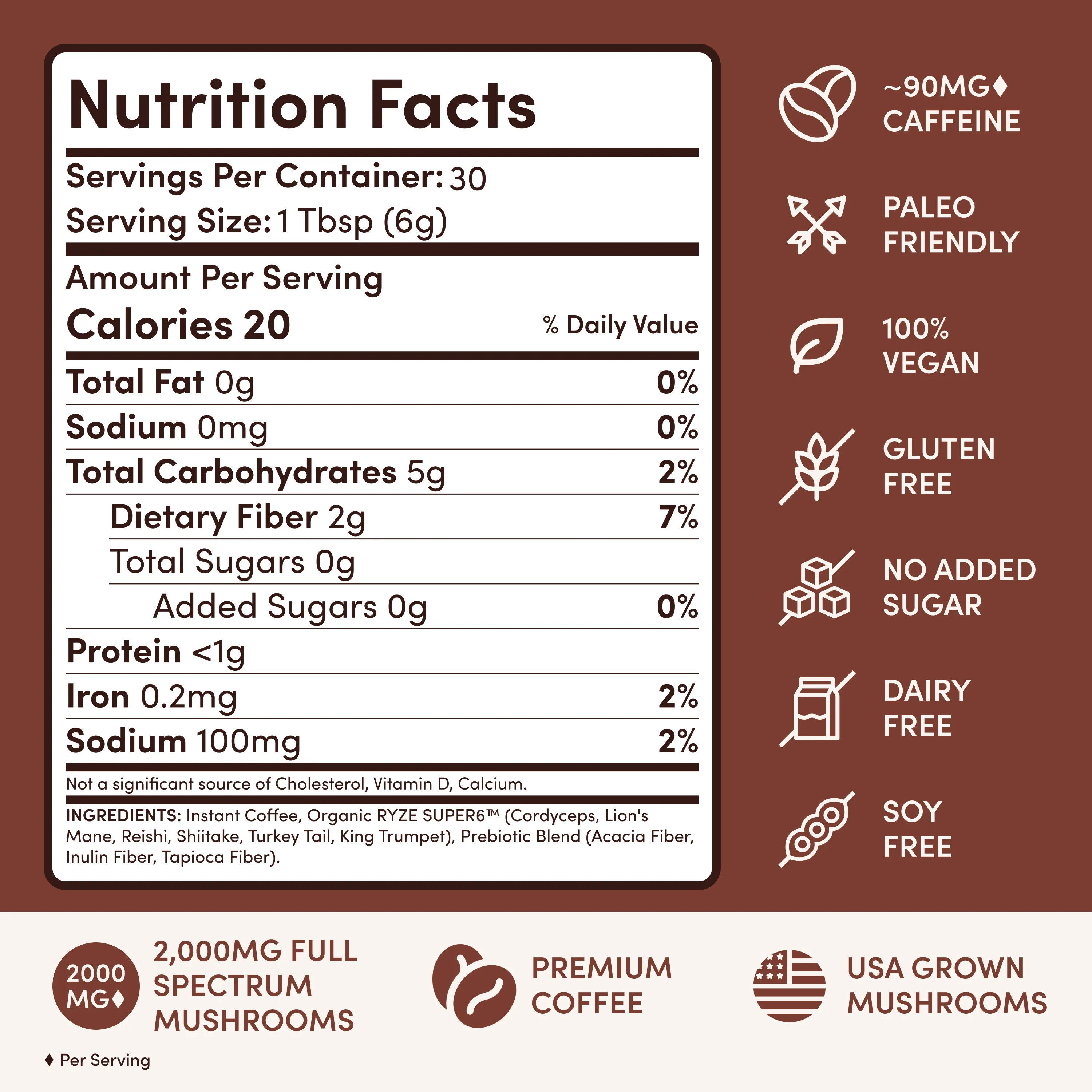 Mushroom Coffee Dark Roast (30 Servings) - Image 7