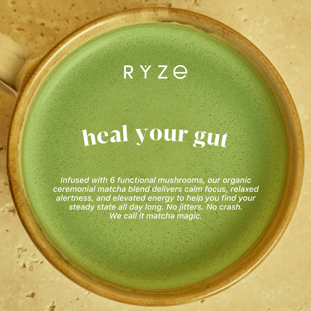 RYZE Mushroom Matcha - with 6 Organic Adaptogenic Mushrooms Grown In USA and Ceremonial-Grade Japanese Matcha - Image 5